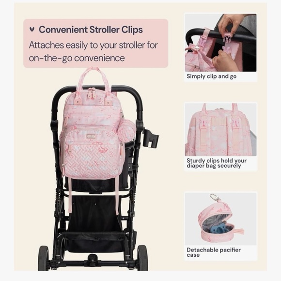 diaper bag as travel tote Tenot with Pacifier Case while your tech and personal items are securely organized in their own section The Double Diaper Tote in